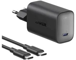 Chargeur USB-C Anker Nano 100W - pour ordinateur portable, smartphone et plus - câble USB-C de 1,8 m inclus Zwart
