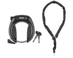 Abus Pro Shield 5850s ART2 avec chaîne enfichable de 120 cm - Noir