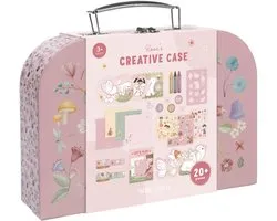 Little Dutch Knutselkoffer - Rosa Fairy Garden - Met 3 stempels, 2 washi-tapes, 3 waskrijtjes en veel meer - Knutselen - Speelgoed kinderen - Voor meisjes - Vanaf 3 jaar