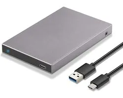 2,5 inch USB C 3.1/3.2 Gen2 6 Gbit/s externe harde schijf adapter met UASP voor harde schijf / SSD SATA 2,5 inch 7/9,5 mm compatibel met WD Seagate PS4/5 Xbox ect.