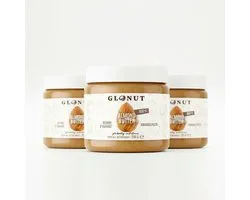 GloNut | 100% Almond Butter 250gx3 | Sugar Free Advantage pack - 100% amandelboter 250gx3 | Suikervrije voordeelverpakking -Beurre d'amandes 100 % pur 250gx3 | Sans sucre | Format Avantage - 100 % Mandelbutter 250gx3 | Zuckerfrei Vorteilspackung
