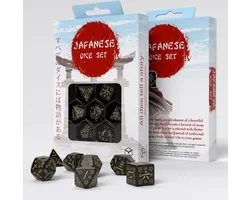 Q-Workshop Japanese Dice Set - Deep Night Firefly (7 stuks)