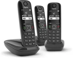 Gigaset AS690 Trio DECT-telefoon Zwart Nummerherkenning