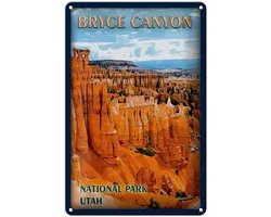 Blechschild Reise 20x30 cm National Park Utah Bryce Canyon Deko Schild