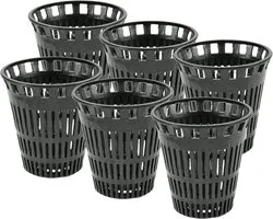 Danco 6 Replacement Baskets for Shower Drain Hair Catcher, Black, 10739P