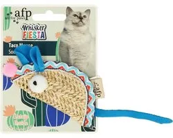 All For Paws Whisker Fiesta Taco Mouse - Kattenspeelgoed - 9X5X9.5 cm Multi-Color
