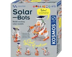 KOSMOS Solar Bots - Experimenteerset - Bouw 5 Robots op Zonne-energie - Geen Batterijen Nodig - Wissel Tussen 4 Voertuigen - STEM Speelgoed - Vanaf 8 Jaar