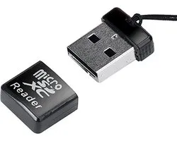 WiseGoods Premium Micro SD Card Reader - Adaptateur USB pour MicroSD - Vidéo / Photo / Jeu / Musique Mini Lecteur de Carte - Cadeau - Zwart