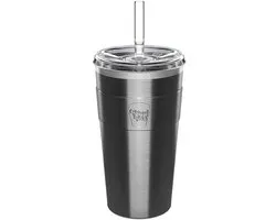 KeepCup Thermal Cold Cup - Insulated Stainless Steel Reusable Coffee Cup with Lid and Straw - 12oz/340ml - 16oz/450ml - Nitro