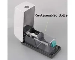 Wall Mounted Single Cup Soap Dispenser - Family Bathrooms Kitchen Hotel Commercial Space - Space Saving and Durable ABS - 300ml / 10.56fl.oz.