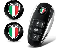 2 x Ø14mm 3D key emblem stickers for remote control car Moto logo key badge tuning Italy flag Italy flag KSK 9 - ShopVlot