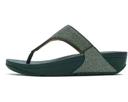 FitFlop Lulu Shimmerglitz Toe-Post Sandals Dames Sandalen - Deep Ocean