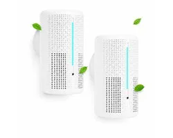 Mini Luchtreiniger 2 Stuks - Plug-in Ionisator Filterloos - Air Purifier - Clean Air - Stille Air Purifier Voor Slaapkamer Badkamer Kantoor