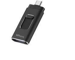DrPhone EasyDrive - 128GB - 4 In 1 Flashdrive - OTG USB 3.0 + USB-C + Micro USB + Lightning iPhone - Android - Tablet Opslag