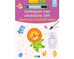 Oefenpret met uitwisbare stift - Allereerste schrijfoefeningen 4-5 jaar
