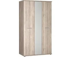 BEUK Kledingkast 3 deurs - Bavel - 200x111x58 cm - Donker Grijs Hout