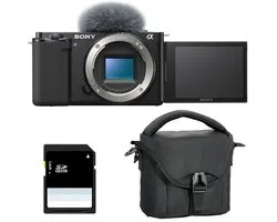 SONY ALPHA ZV-E10 SCHWARZ BOLD (nur in Schwarz) + Tasche + 8 GB SD-Karte