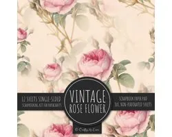 Vintage Rose Flower Scrapbook Paper Pad