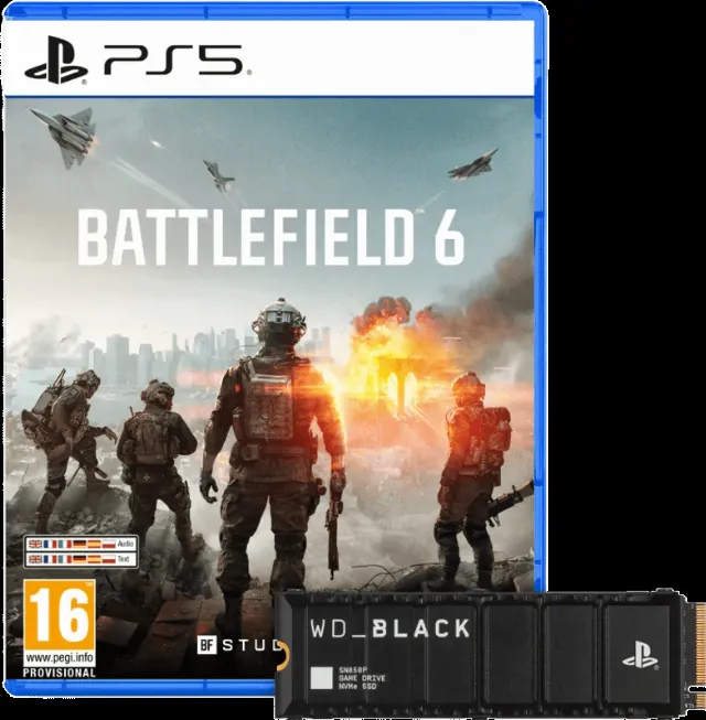 Electronic Arts Battlefield 6 PS5 + WD Black SN850P 4TB Heatsink NVMe SSD