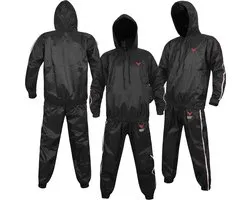 Saunapak voor gymtraining en fitnesstraining, niet-scheurende zweetpakken voor mannen, vrouwen, gewichtsverlies, afslankoefeningen, trainingspak met capuchon voor cardio, gewichtheffen, hardlopen, joggen.Sweat Suit for fitness n training.