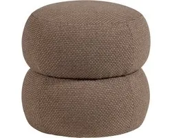 WOOOD Anic Pouf Avec Motif Mélange Brun Clair - 40x43x43