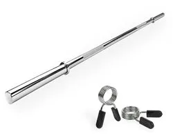 VirtuFit Barre d'haltères - Barre de musculation - Fermeture par clip à ressort - 170 cm - 30 mm
