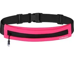 Weiniao Compartiment de rangement pour sac de course Sac banane de sport Sac de randonnée Sac de jogging Ceinture de course Smartphone 6,7 pouces - Téléphone - Étui pour bracelet sport WN-01 - Rose
