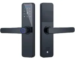 Slim slot, Bluetooth Smart Door Lock for Tuya Biometrische vingerafdrukvergrendeling Keyless Entry met Passcode Smart IC Kaart- en tuya -app Gebouwd om lang mee te gaan(60mm Single Latch)
