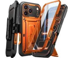 Supcase, coque intégrale compatible avec Apple iPhone 17 Pro Max Unicorn Beetle Pro Series avec support, Oranje