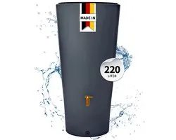 4rain Vaso 2-in-1 Regenwateropvangbak, 220 l, Graphit, decoratieve