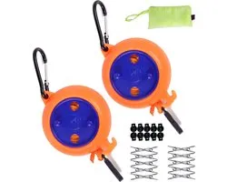 Lot de 2 cordes à linge extensibles, corde à linge de camping 8 m, corde à linge de voyage portable, corde à linge de camping en plein air pour salle de bain, buanderie, jardin ou voyage, gadgets de camping