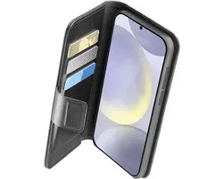 Étui Cellularline Book Agenda - Convient pour Samsung Galaxy S25 Plus - Avec compartiment pour cartes & fonction de support & blocage RFID/NFC - Noir