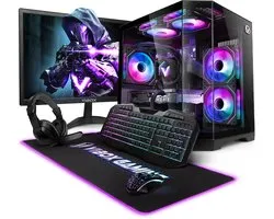 Vibox Gaming PC Set - Intel i7 12700KF - RTX 5060 Ti - 16GB RAM - 1TB SSD - Windows 11 - WiFi 6 + Bluetooth 5.4 - 23" Monitor + Accessoires