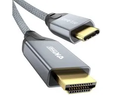 Câble USB-C vers HDMI pour Thunderbolt 4/3 - 4K @60Hz 2K @120Hz/60Hz HDR - iPhone 15 Plus/ Pro/ Pro Max MacBook M1 M2 iPad Pro Air Samsung S23 S22 Tab S9 S8 Dell XPS 13/15