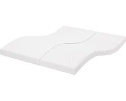 vidaXL - Schuimmatras - 7 - zones - hardheid - 20 - ILD - 160x200 - cm - wit