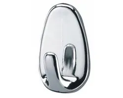 Bisk - Zelfklevende Badkamerhaken - Chroom - 2 Stuks - Compact Formaat