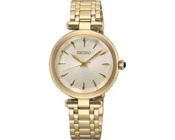 Seiko SRZ554P1 Dames Horloge Goudkleurig/Wit