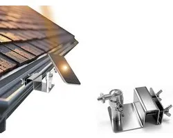 Dakgootbevestiging voor eufy Security Camera 2C/2C Pro, 2/2 Pro, 3C/S300, 3/S330, eufyCam SoloCam S220/C210, compatibel met camera's en zonnepanelen die gebruikmaken van 1/4-inch schroeven