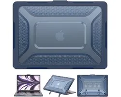 Turtle Shift Shield coque rigide - compatible pour MacBook Air 13.6 pouces 2022 - 2024 M3 - 2025 M4 - 2026 M5 - Bleue
