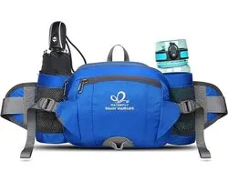 Heuptas voor wandelen en reizen met waterfleshouder - multifunctionele tas voor outdoor activiteiten