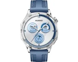 HUAWEI WATCH GT5 Bracelet de montre tissé Blauw 46 mm - Gestion améliorée de la santé 24h/24 et 7j/7 - Autonomie de la batterie jusqu'à 2 semaines - Compatible avec iOS et Android