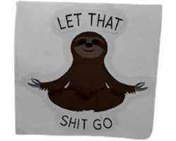 Luiaard, Sloth, Let That Shit Go, Relax, Sticker, Plakker, Zelfklever, Take it Easy