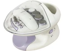 Haepi Iris - Spa Manucure et Pédicure 3 en 1 pour vos Ongles I Bain Moussant Relaxant I Ponceuse à Ongles Électrique I 12 Embouts Inclus I Séchage Rapide du Vernis à Ongles Intégré