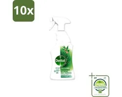 10 x Dettol Tru Clean - Allesreiniger - Spray - Eucalyptus - Multi-Oppervlakken - 500ml - Grootverpakking - Vaatwasstrips - Allesreiniger - Vet En Vlekken Verwijderen - Eucalyptusgeur - Natuurlijke Ingrediënten - Milieuvriendelijk