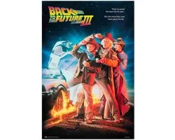 Retour vers le futur Delorean-Michael J. Fox - affiche 61x91.5cm.