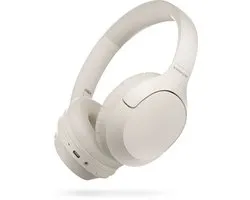 Draadloze Bluetooth Koptelefoon met Bass-Boost Functie - Bluetooth 5.3 - 60 Uur Batterij - Headset met Microfoon Noise Cancelling - Koptelefoon met draad modus - Equalizer App - Beige
