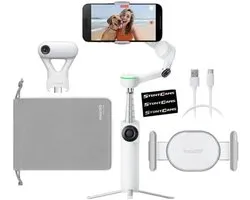 Insta360 Flow 2 AI Tracker Bundle - Summit White - Spotlight - Gebarenbesturing