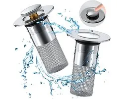 Basin Stopper Bathroom Drain Filter for Sink 34-40mm Pop Up Universal Drain Stop Bidet Stop for Bathtub Kitchen Sink 2 - ShopVlot