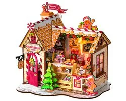 Robotime Kit de construction en chocolat Henry - Modélisme - 23,5 x 17,5 x 22 cm - Maison miniature - Kit de DIY - Ensemble de construction - Maquettes - Bricolage pour Adultes - Kit de bricolage
