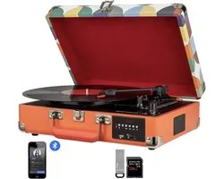 DIGITNOW Platenspeler - Ingebouwde Speakers - Auto-stop - Retro - Gekleurd